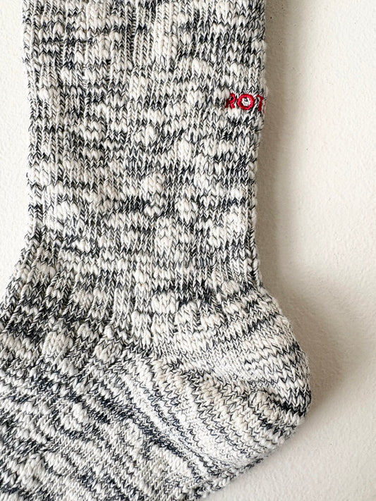 ROTOTO COTTON SLUB CREW SOCK NAVY SIZE LARGE