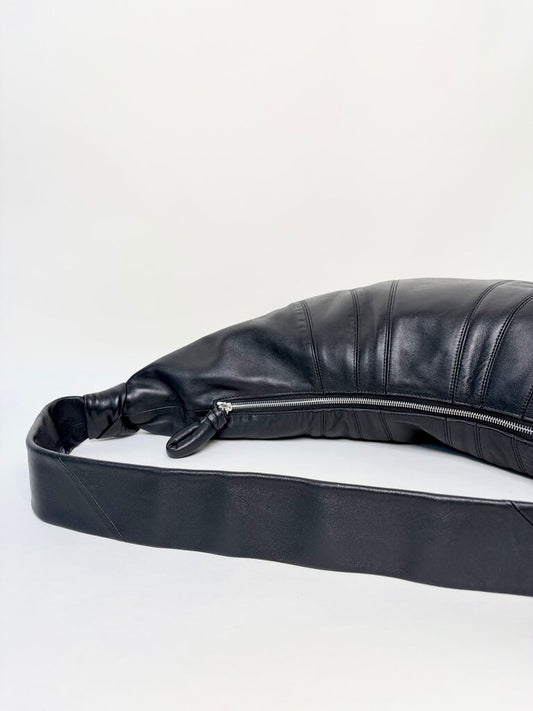 Lemaire black leather croissant bag (as found minor wear)