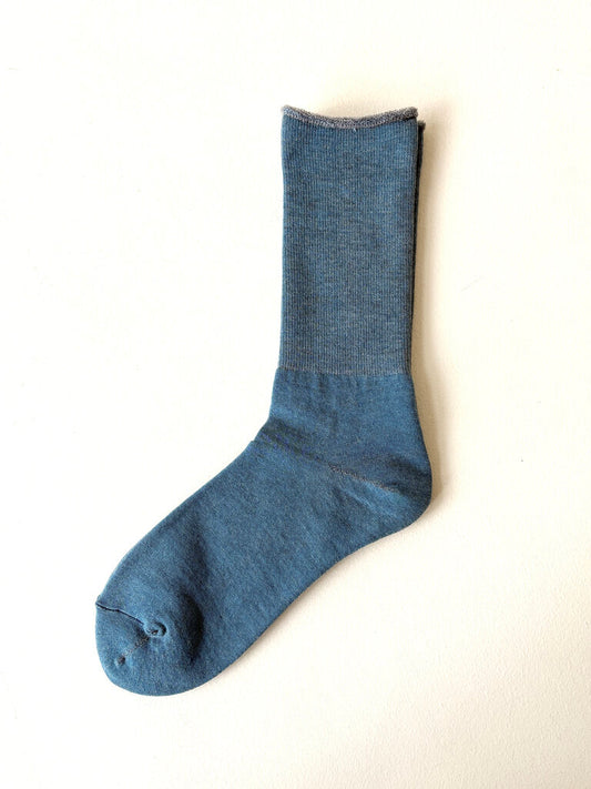 ROTOTO CITY SOCKS IN LIGHT BLUE/GRAY SIZE MEDIUM