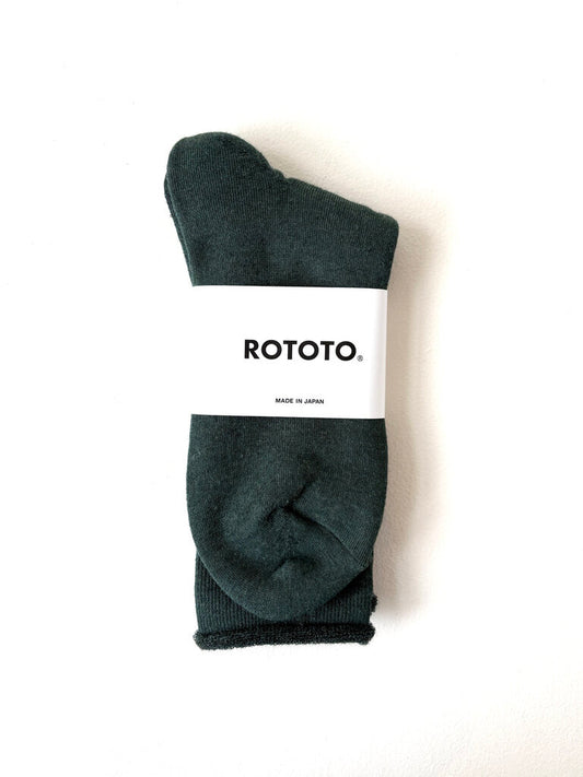 ROTOTO CITY SOCKS IN DARK GREEN SIZE LARGE