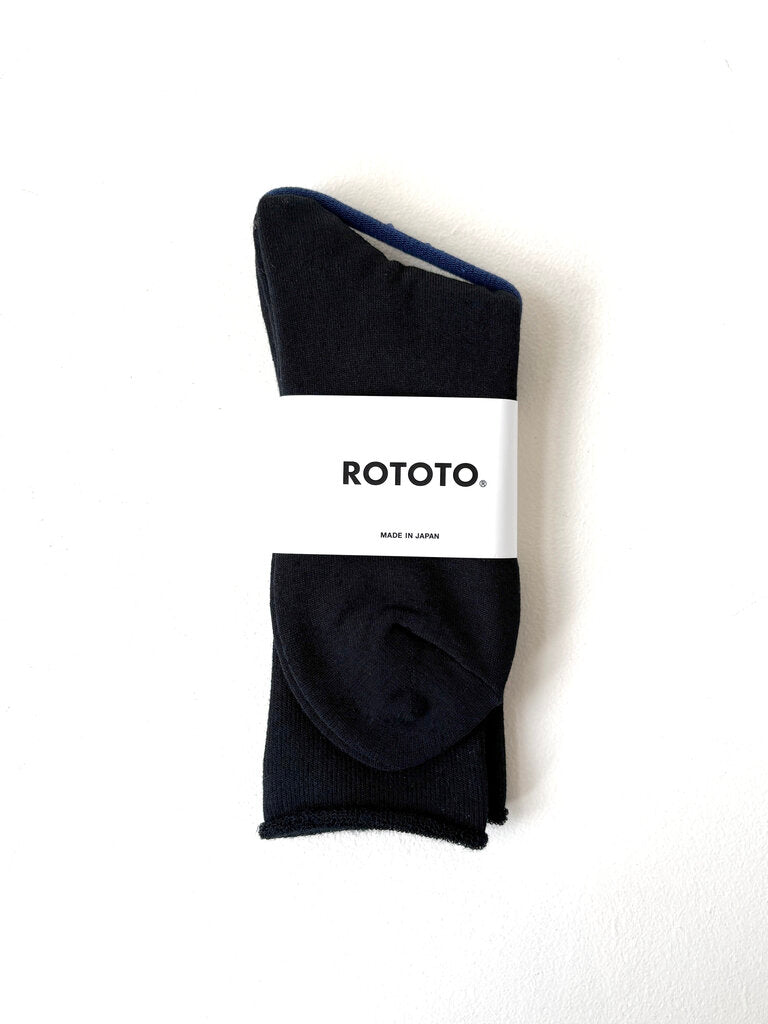ROTOTO CITY SOCKS IN BLACK SIZE MEDIUM