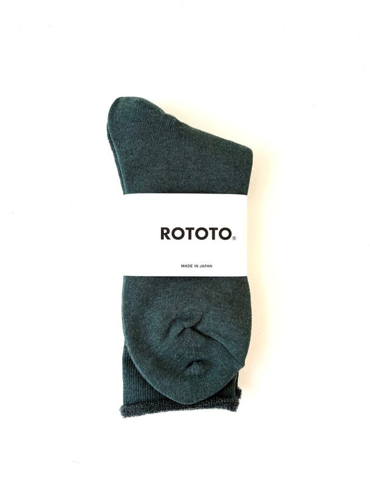 ROTOTO CITY SOCKS IN DARK GREEN SIZE SMALL