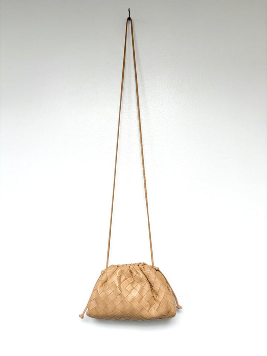 BOTTEGA VENETA MINI POUCH IN ALMOND