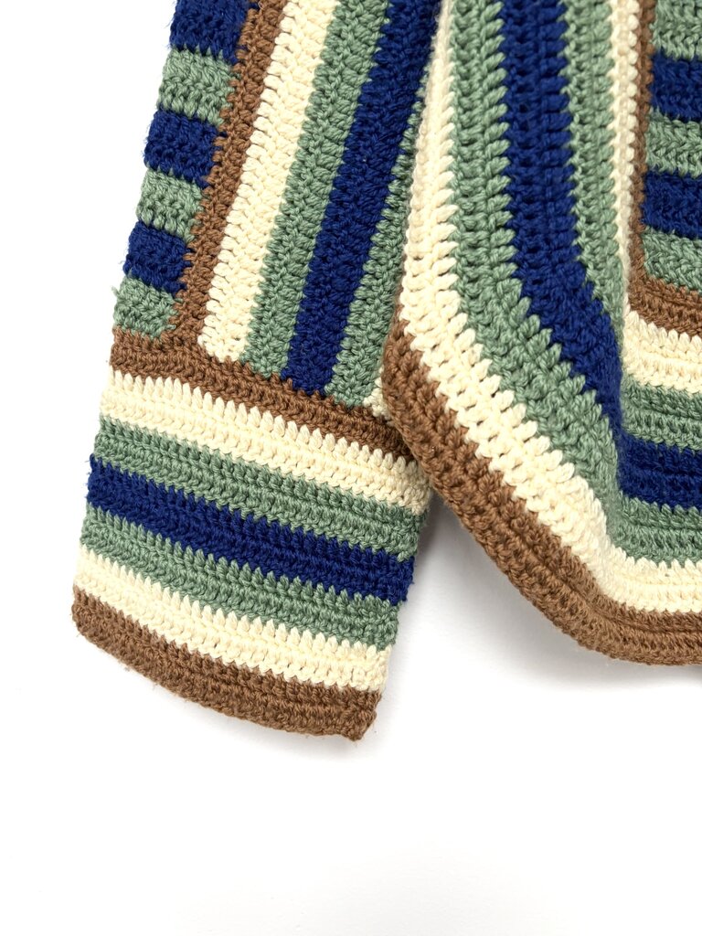 BODE 'CROCHET FOUR STRIPE SWEATER' SIZE XSMALL/SMALL