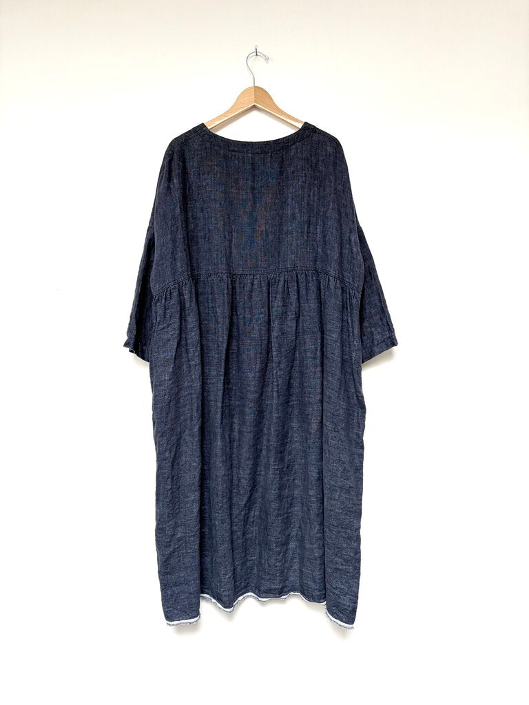 ICHI ANTIQUITES LINEN DRESS ONE SIZE