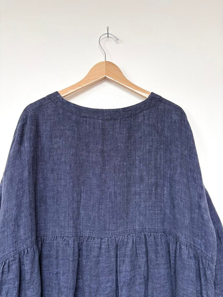 ICHI ANTIQUITES LINEN DRESS ONE SIZE