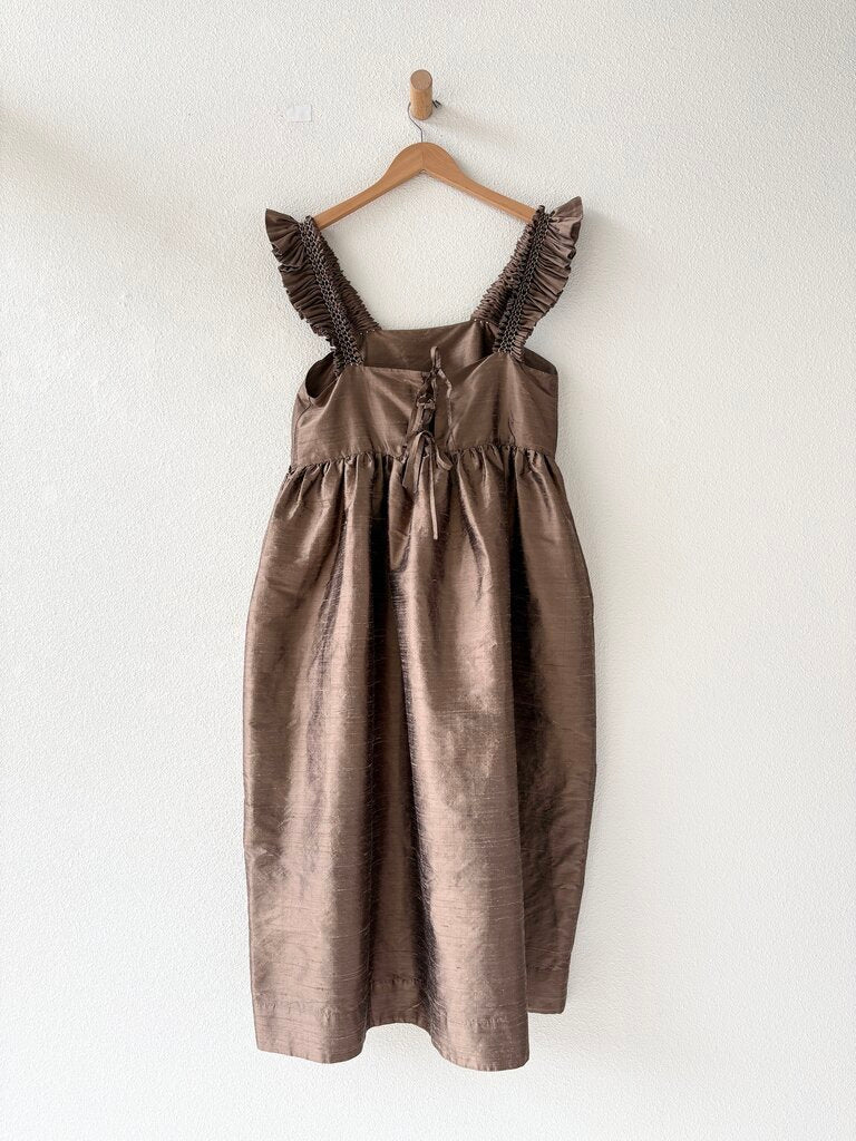 CAWLEY SILK DUPION DRESS SIZE SMALL