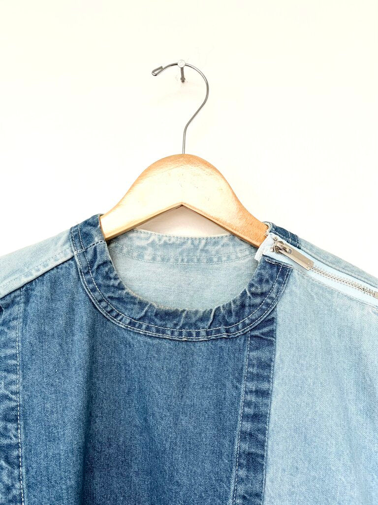 SACAI DENIM PATCHWORK TOP SIZE 1