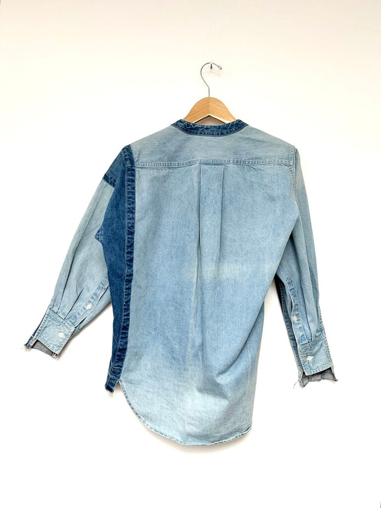 SACAI DENIM PATCHWORK TOP SIZE 1
