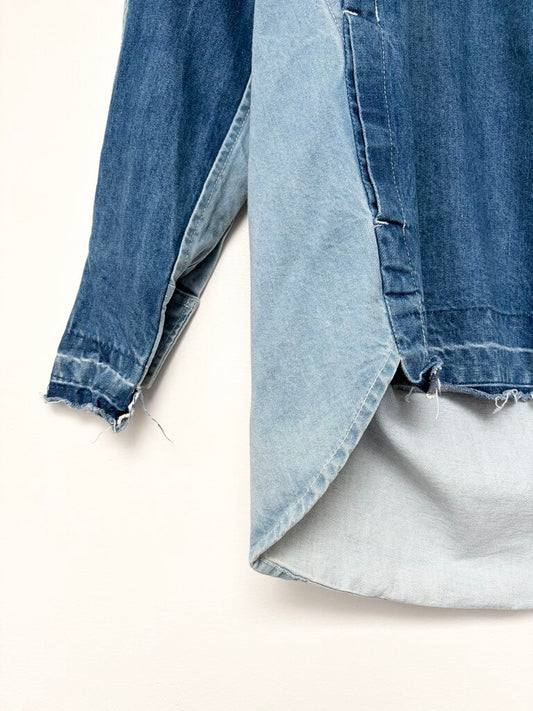 SACAI DENIM PATCHWORK TOP SIZE 1
