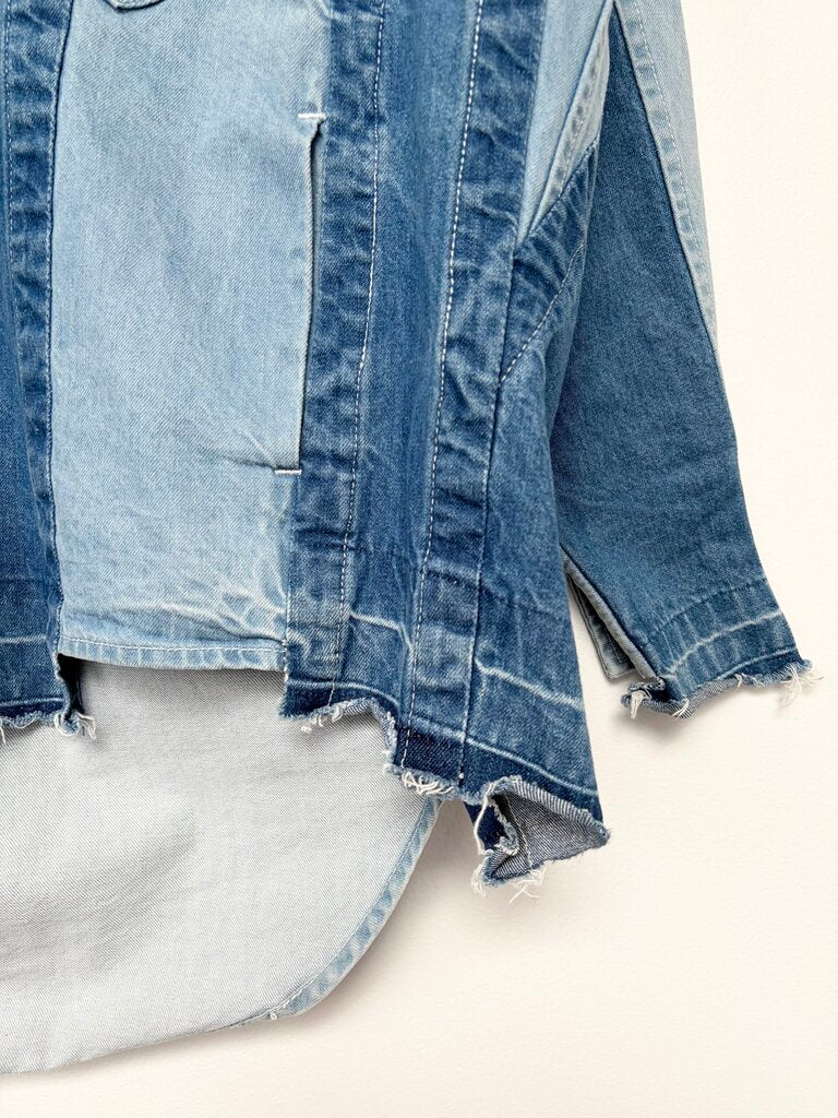 SACAI DENIM PATCHWORK TOP SIZE 1