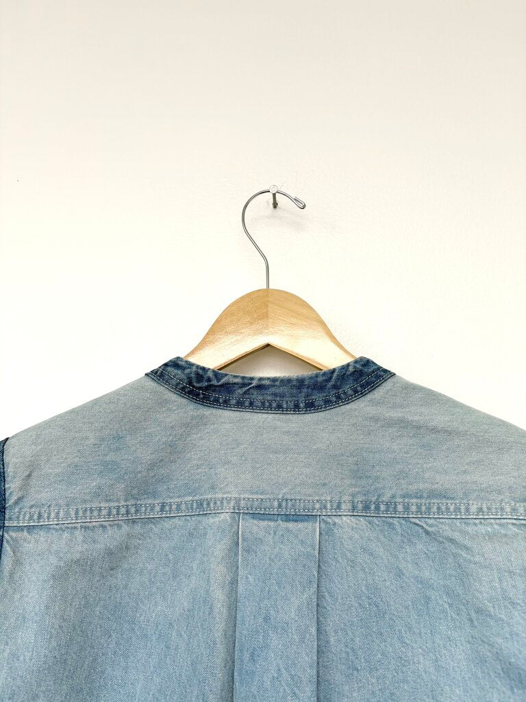SACAI DENIM PATCHWORK TOP SIZE 1