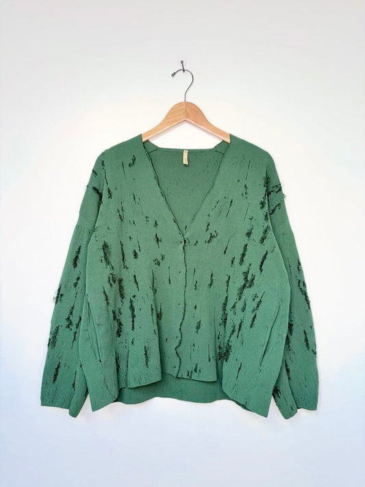 BOBOUTIC DISTRESSED CARDIGAN SIZE SMALL