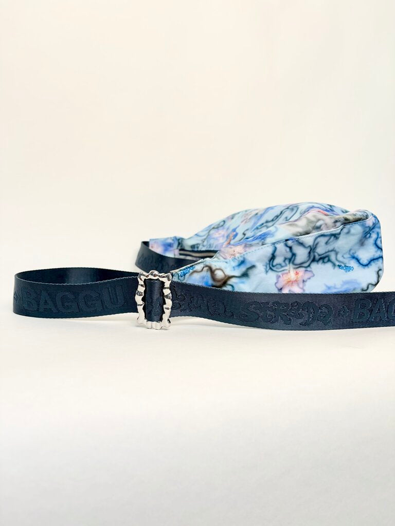 Baggu x Collina Strada blue print crossbody crescent bag
