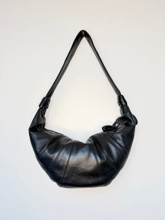 Lemaire black leather croissant bag (as found minor wear)