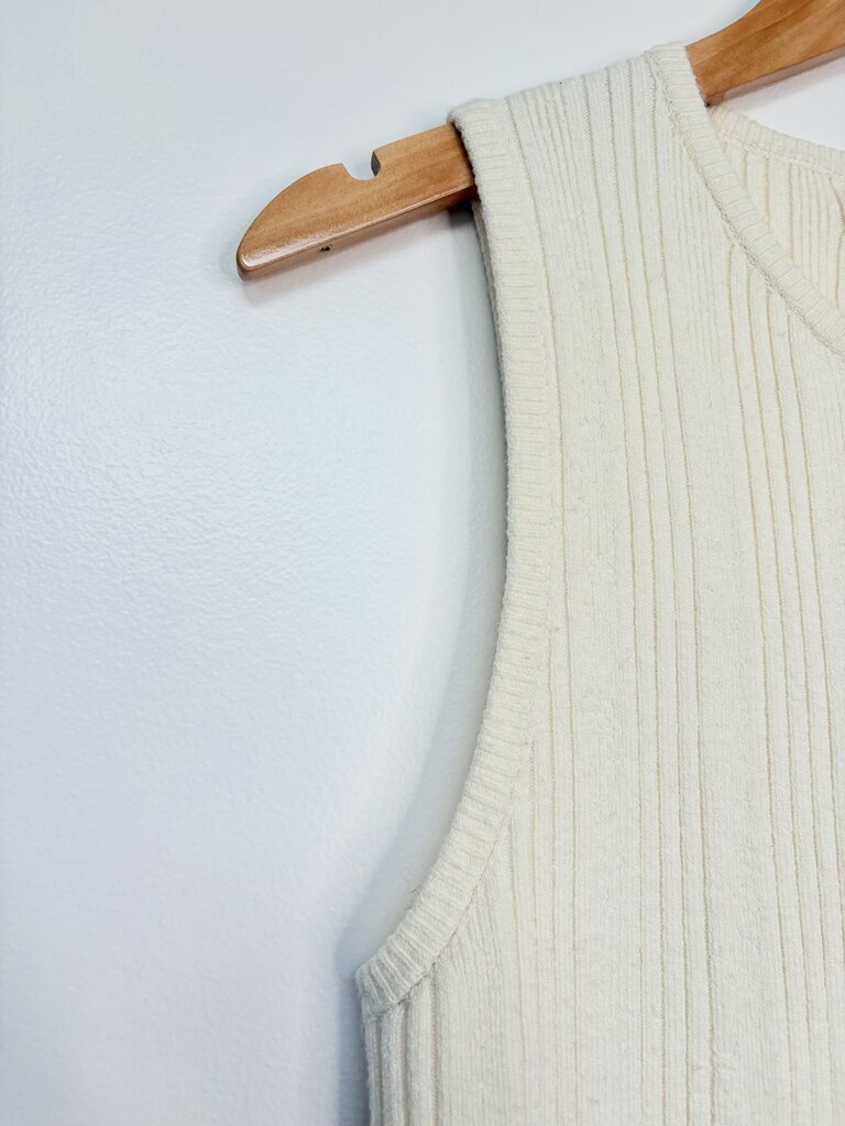 MICAELA GREG RIB KNIT VEST SIZE SMALL