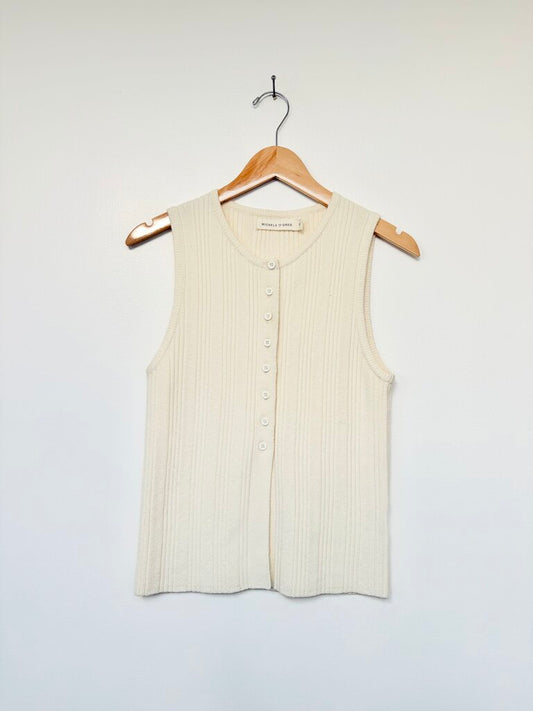 MICAELA GREG RIB KNIT VEST SIZE SMALL